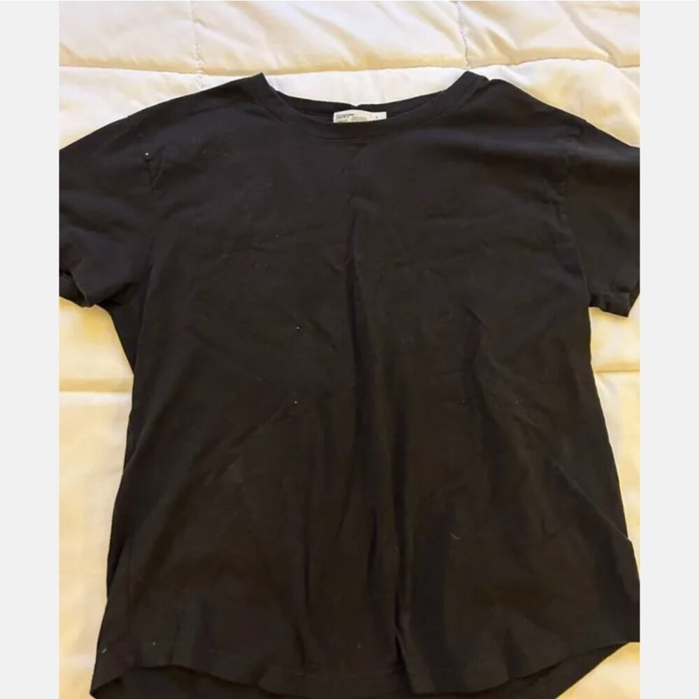 Hanes Originals Sz S Comfortable Black Tee T-Shirt Top
